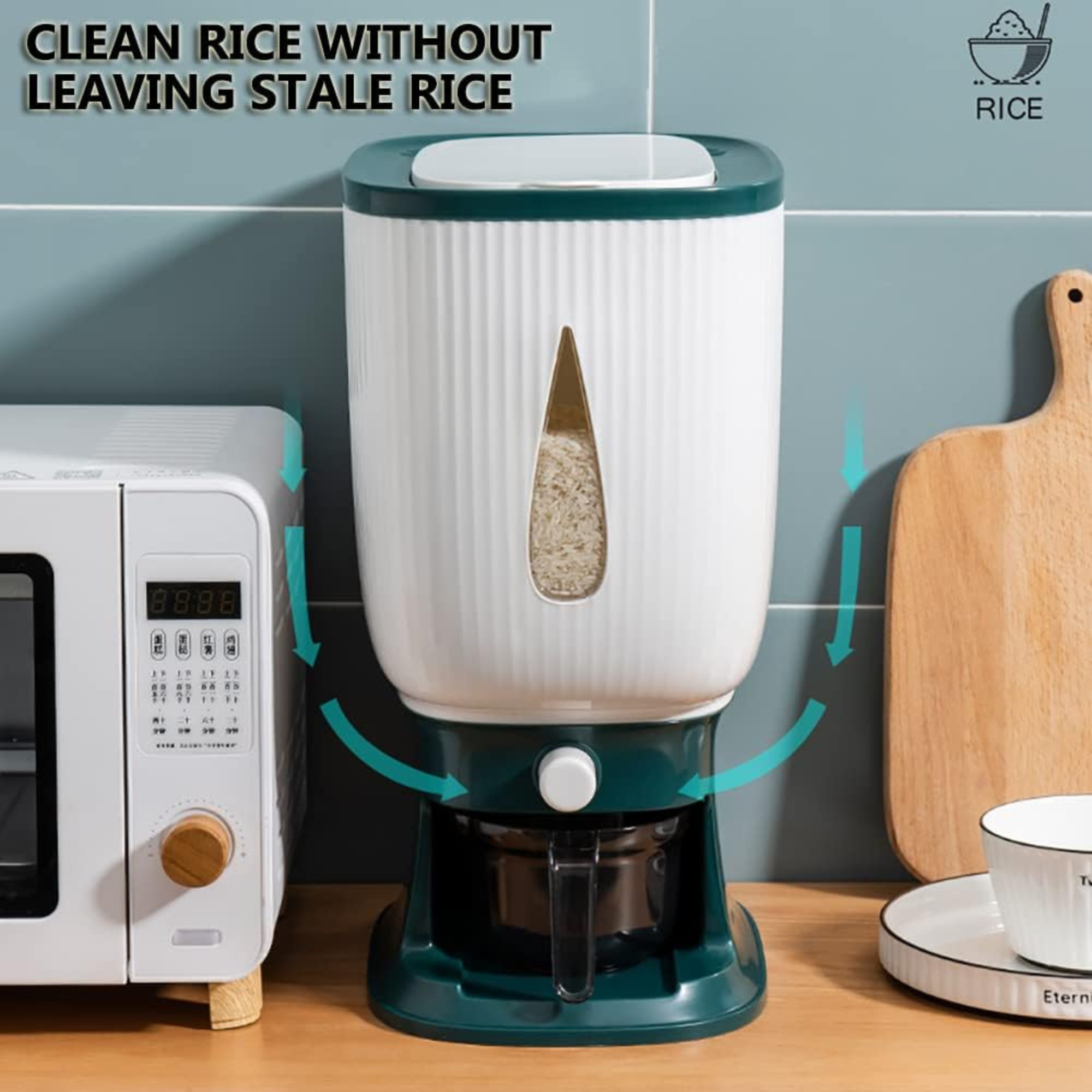 10 KG Automatic Rice & Grain Dispenser with Measuring Cup