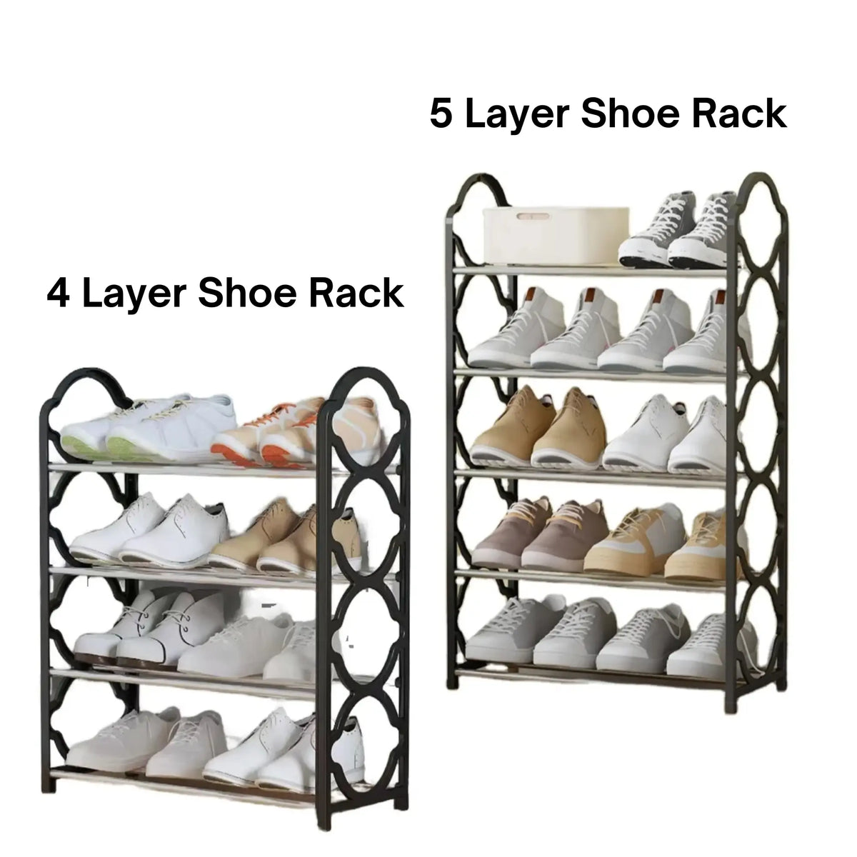 Stainless Steel Detachable Shoe Rack 4 & 5 Layers