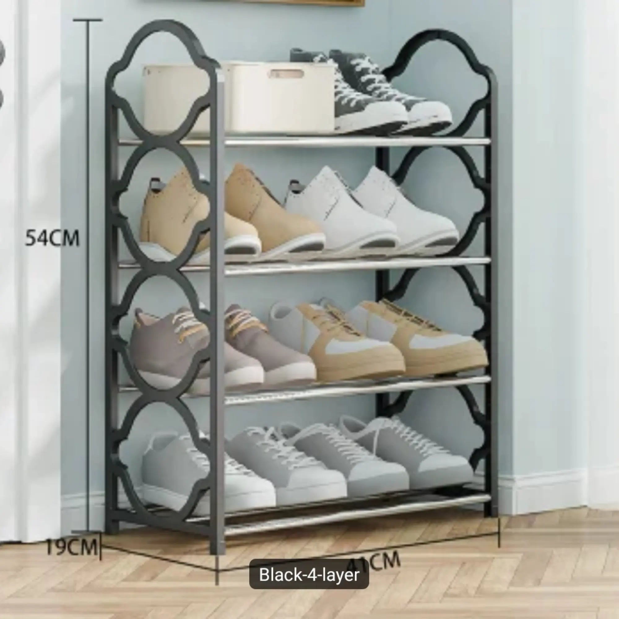 Stainless Steel Detachable Shoe Rack 4 & 5 Layers