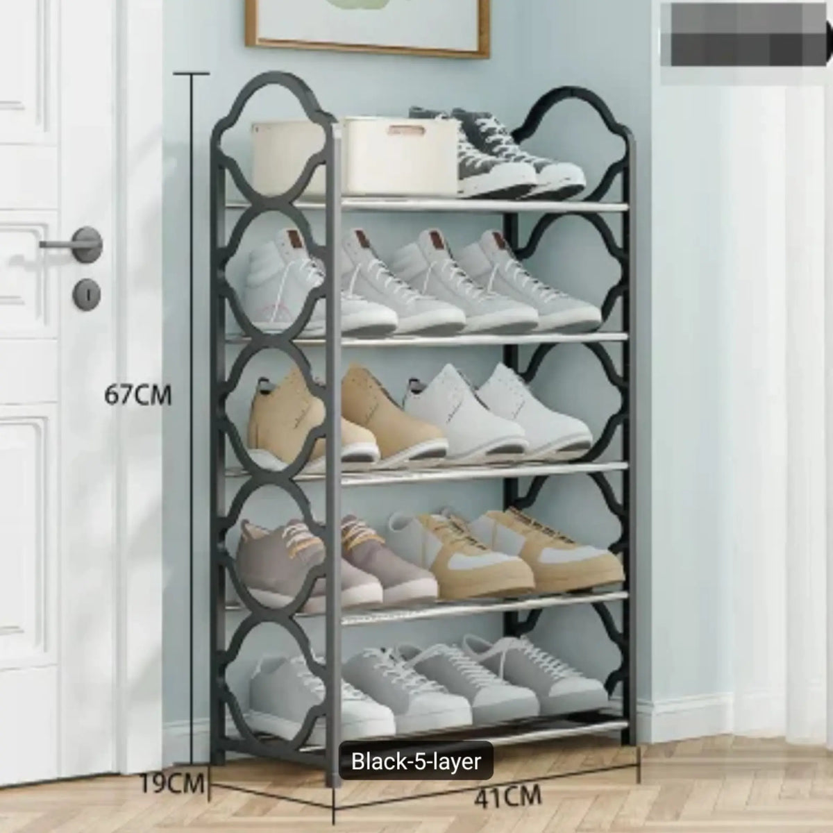 Stainless Steel Detachable Shoe Rack 4 & 5 Layers