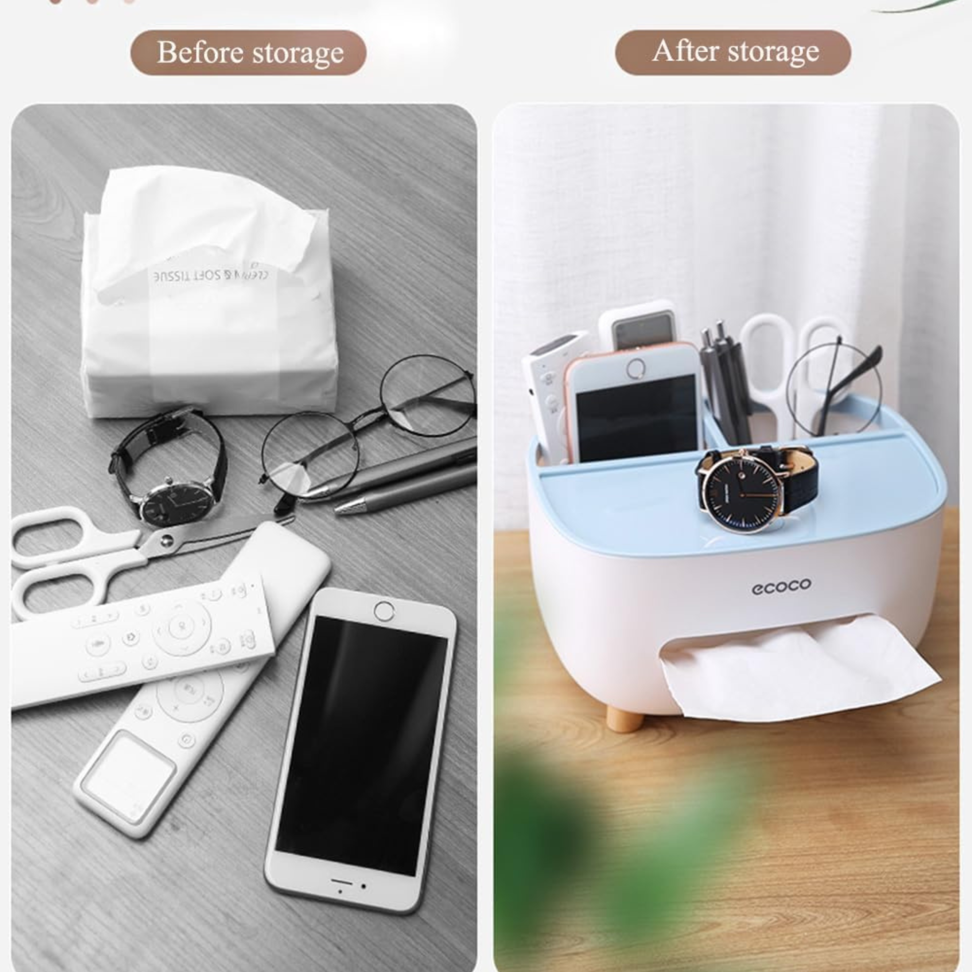 Multifunctional Tissue Box Cover