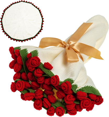 Handmade Crochet Flower Bouquet Blanket, Floral Throw and Table Cover, Multiple Designs