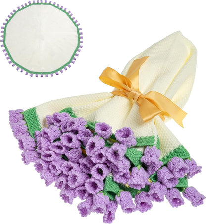 Handmade Crochet Flower Bouquet Blanket, Floral Throw and Table Cover, Multiple Designs