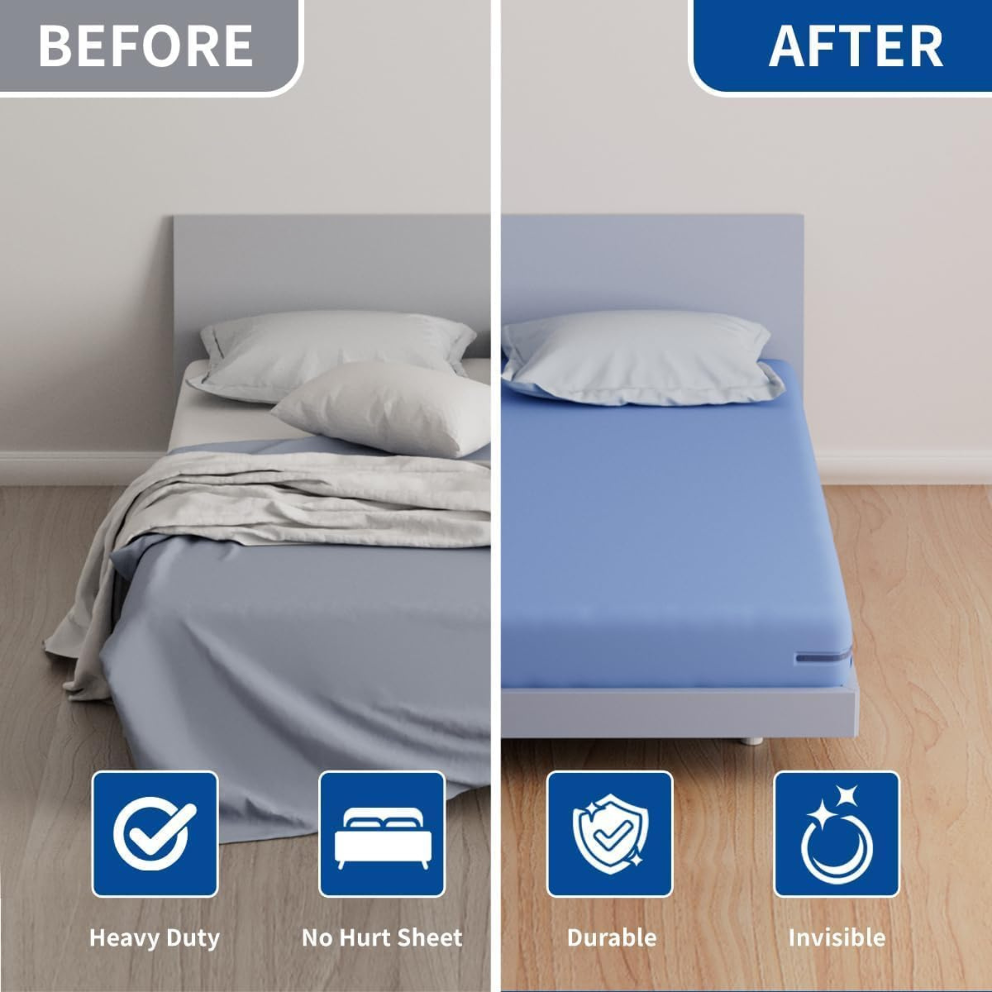 Premium Bed Sheet Holder Lock Set (4PCS) with Tucker Tool