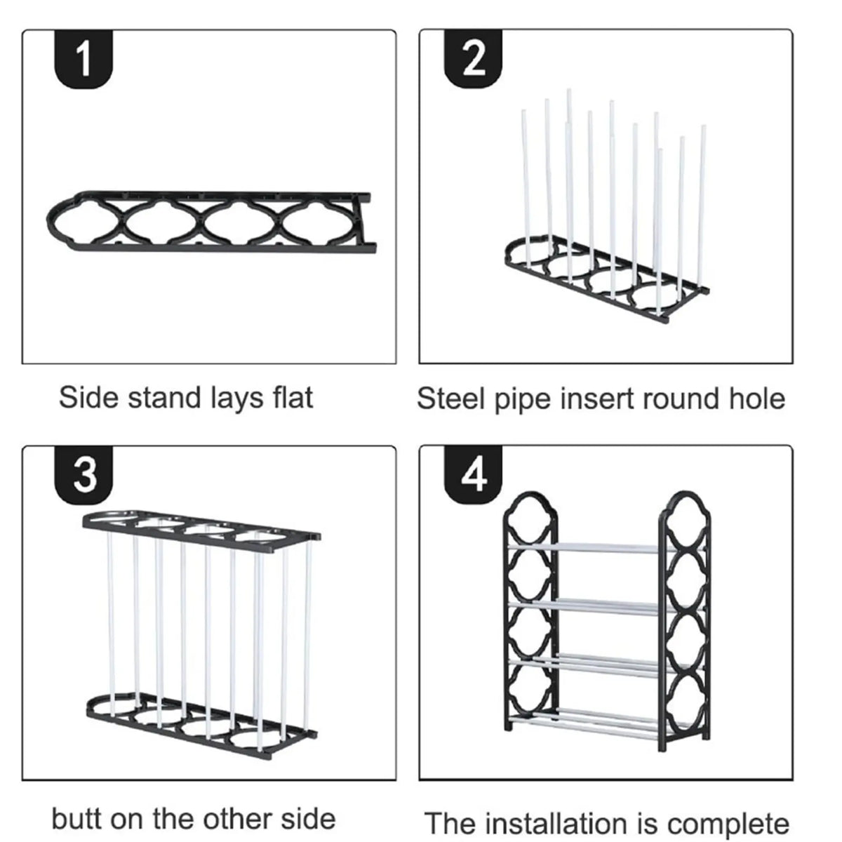 Stainless Steel Detachable Shoe Rack 4 & 5 Layers