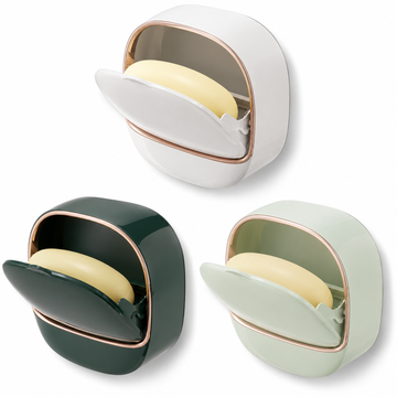 Luxury Wall Mounted Soap Holder with Flip Cover
