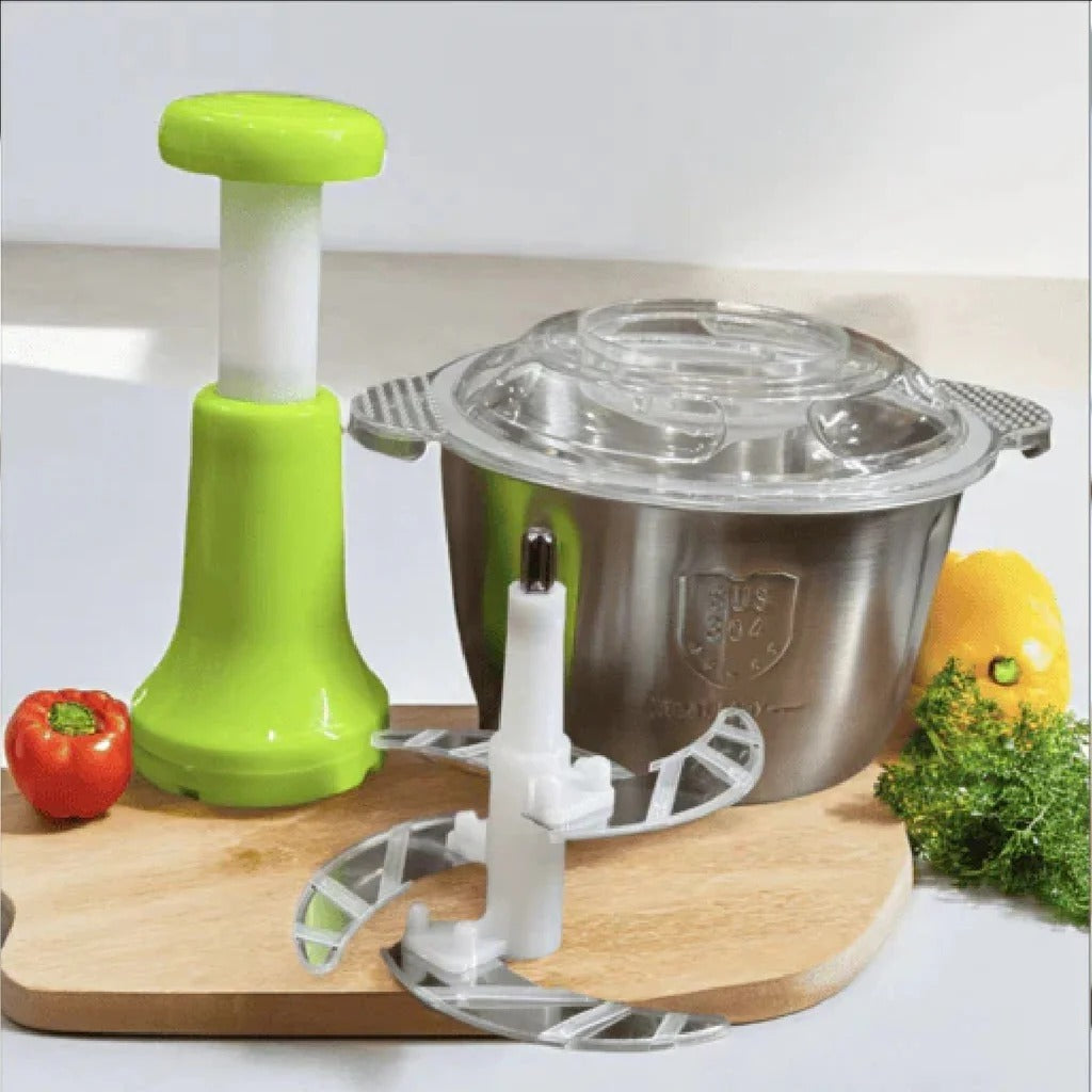 Stainless Steel Multifunctional 2L Hand Push Chopper