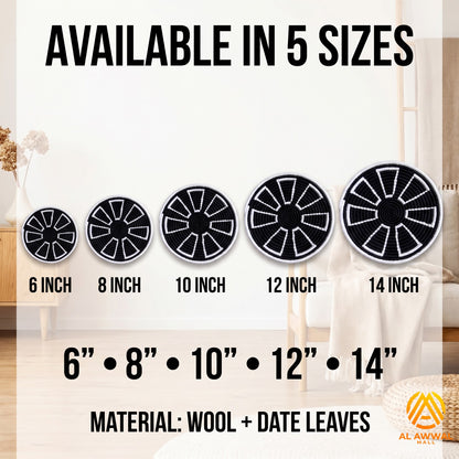 Handmade Crochet Wall Hanging Baskets Set of 5 – Black and White Home Decor