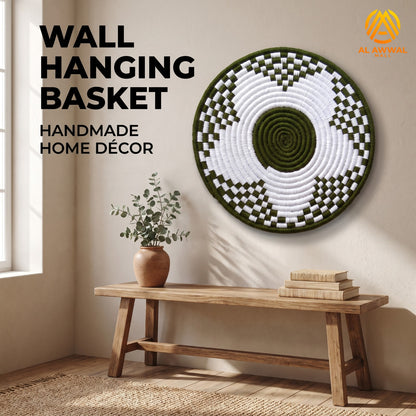 Handmade Green Wool-Covered Leaf Wall Hanging with Star Design – Multiple Designs & Sizes