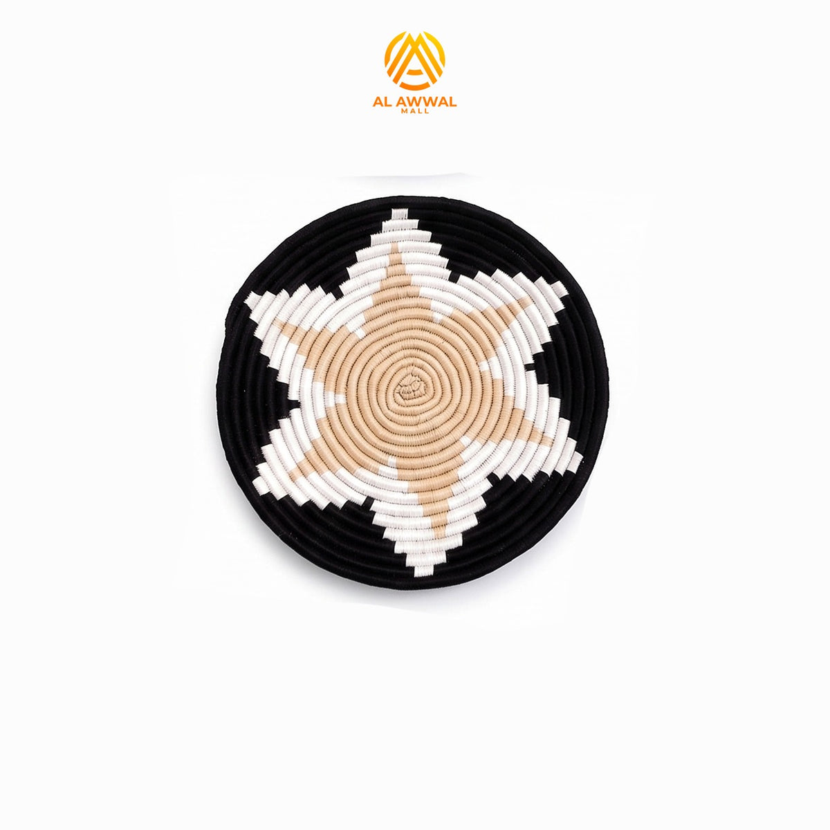 Handmade Dried Date Leaves Wall Hanging with Two-Layer Starfish Design