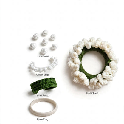 white&Green floral bangles set