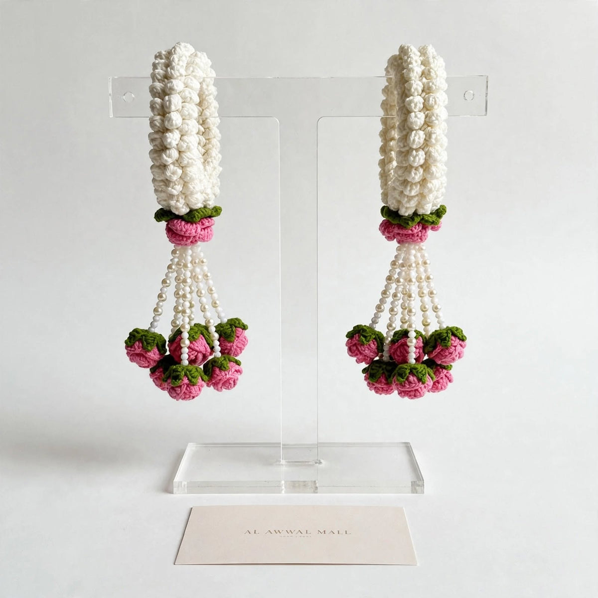 Handmade Crochet Floral Gajra - Elegant Nikkah Bridal wear