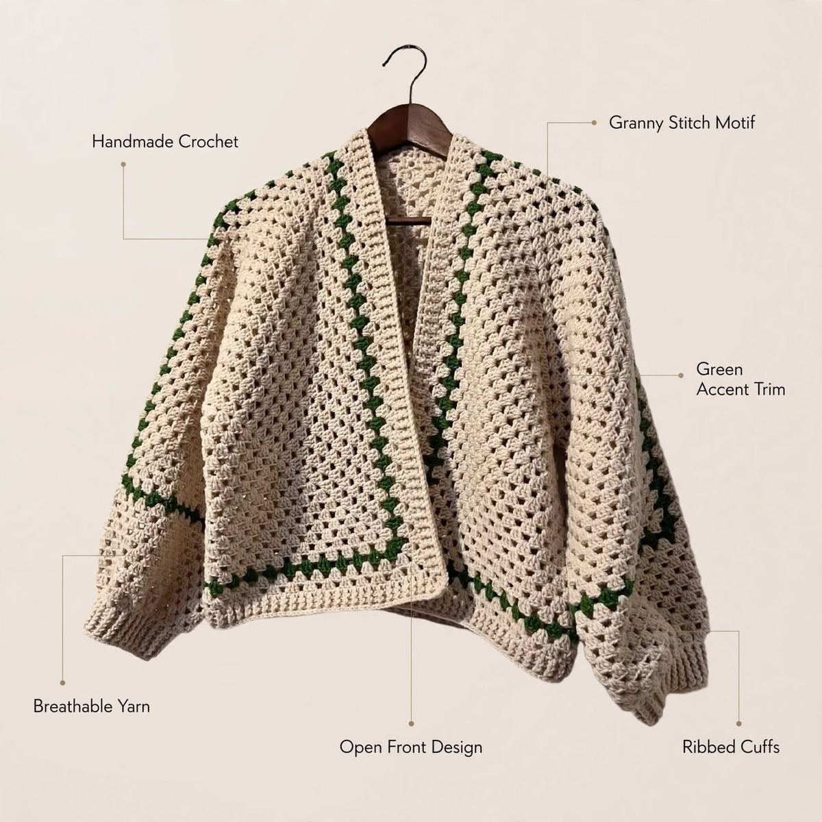 Handmade Crochet Simple Light Sweater – Soft & Elegant Everyday Wear