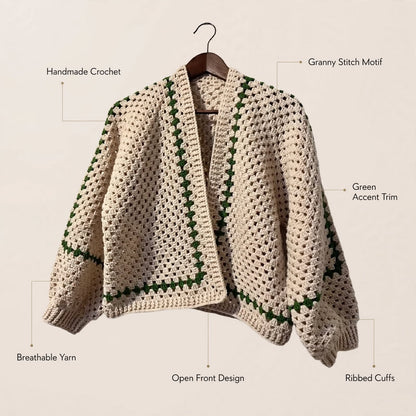 Handmade Crochet Simple Light Sweater – Soft & Elegant Everyday Wear
