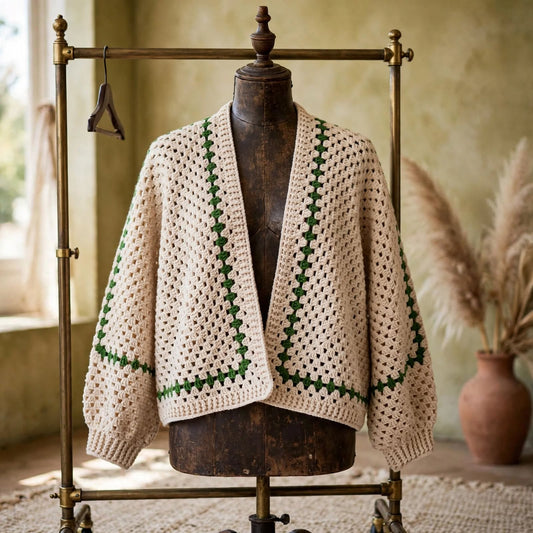 Handmade Crochet Simple Light Sweater – Soft & Elegant Everyday Wear
