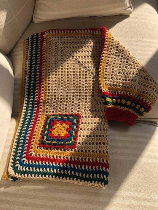 Handmade Crochet Traditional Sweater for Ladies – Cozy & Stylish
