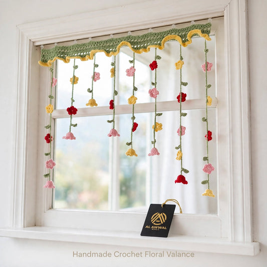 Handmade Crochet Floral Door & Window Curtain – Beautiful Flower Crochet Home Decor