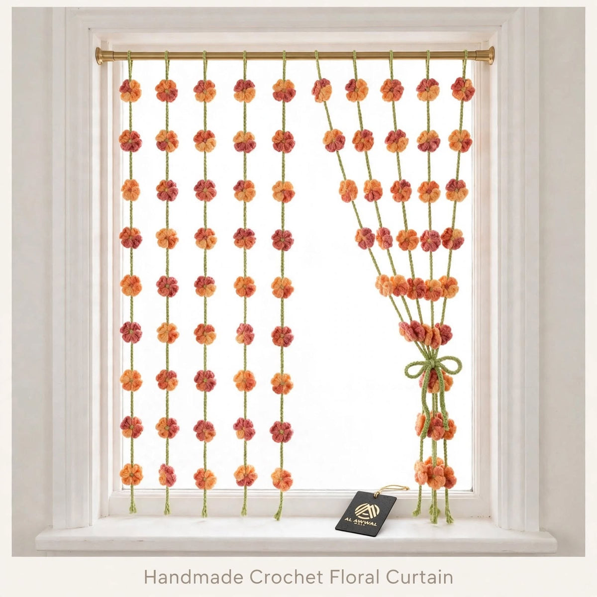 Handmade Crochet Flower Door Hanging – Floral Bedroom & Door Decor