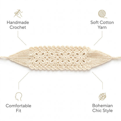 Handmade Crochet Simple Lace Hair Band – Elegant Lace Design