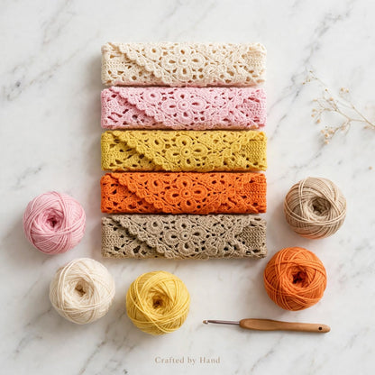 Handmade Crochet Simple Lace Hair Band – Elegant Lace Design