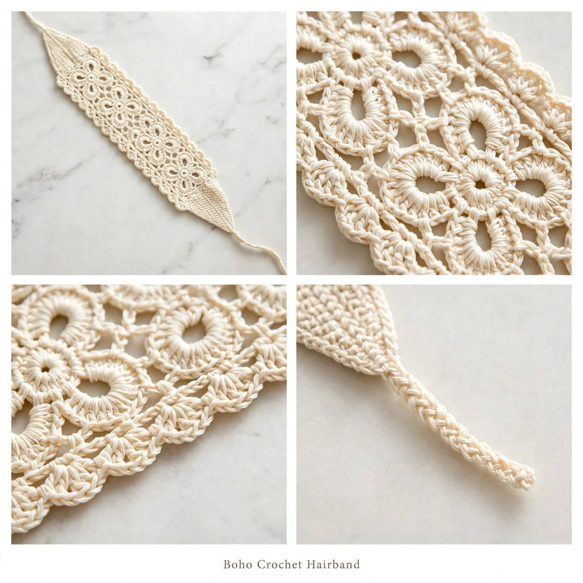 Handmade Crochet Simple Lace Hair Band – Elegant Lace Design