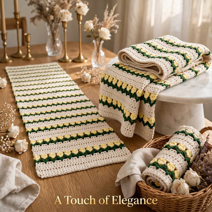 Handmade Crochet Table Runner – Simple & Elegant Table Decor