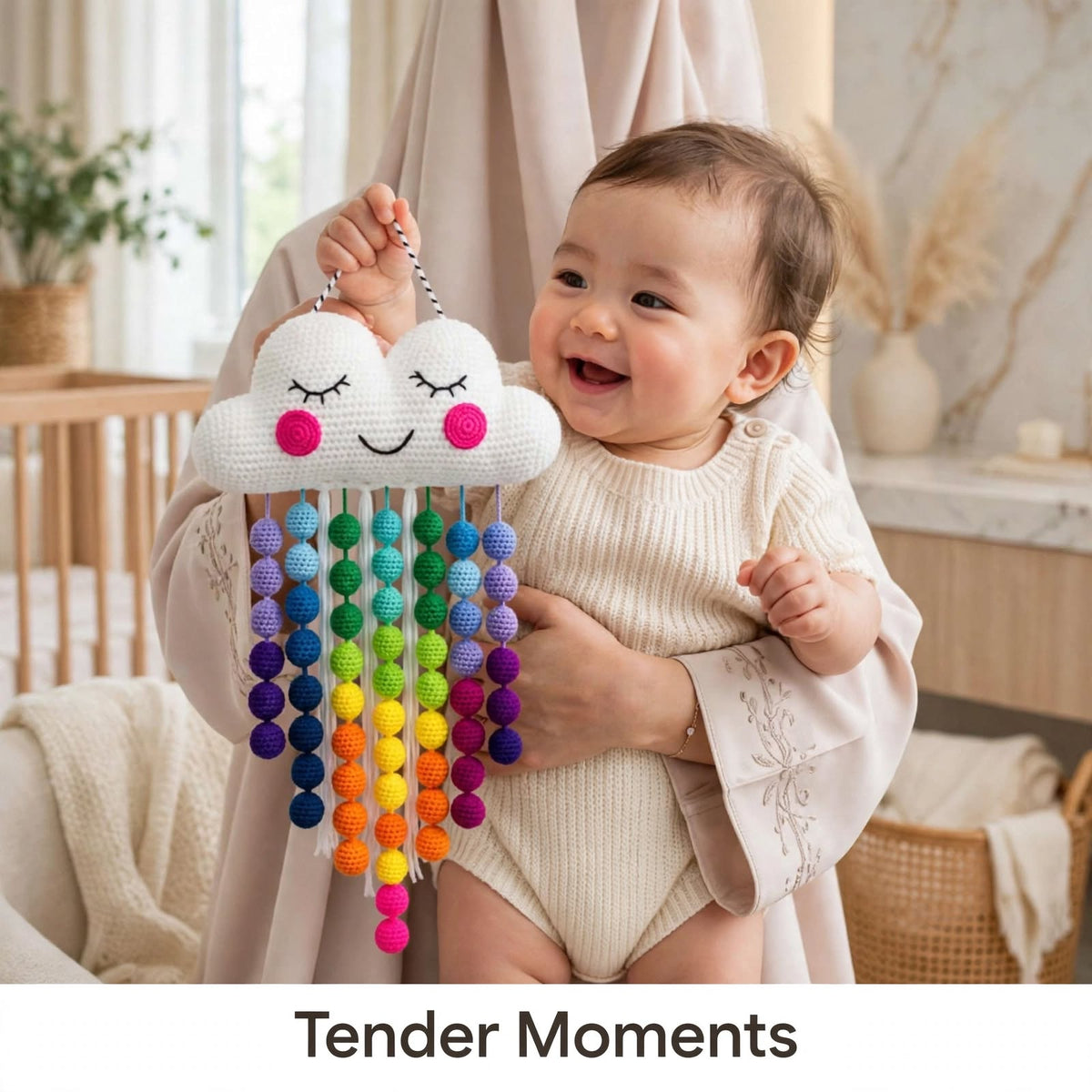 Cute Handmade Rainbow Cloud Baby Hanging – Colorful Hanging Balls