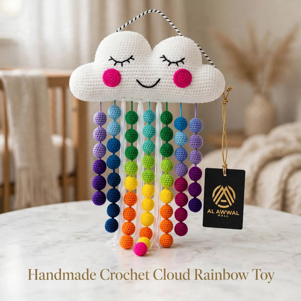 Cute Handmade Rainbow Cloud Baby Hanging – Colorful Hanging Balls