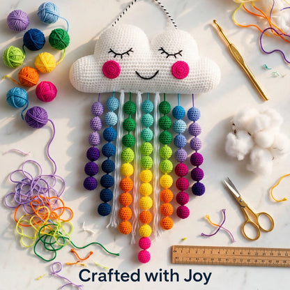 Cute Handmade Rainbow Cloud Baby Hanging – Colorful Hanging Balls