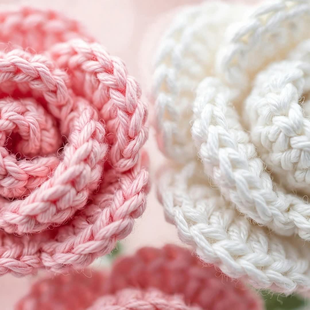 Handmade Crochet Flower Bouquet – Pink and White Floral Gift Arrangement