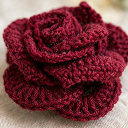 Maroon Rose Bouquet with Black Mesh, Kraft Wrapping & Golden Ribbon Bow