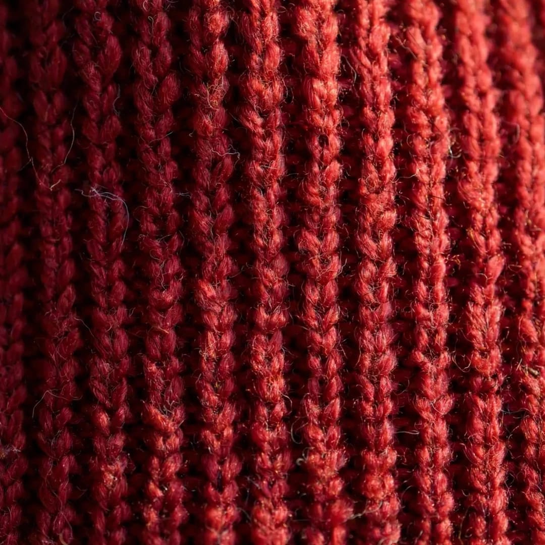 Handmade Crochet Maroon Top with Mock Neck and Long Sleeves