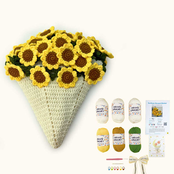 Handmade Crochet Flower Bouquet Blanket, Floral Throw and Table Cover, Multiple Designs