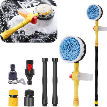 Automatic 360° Rotating Car Wash Cleaning Brush Kit Scratch-Free Cleaning