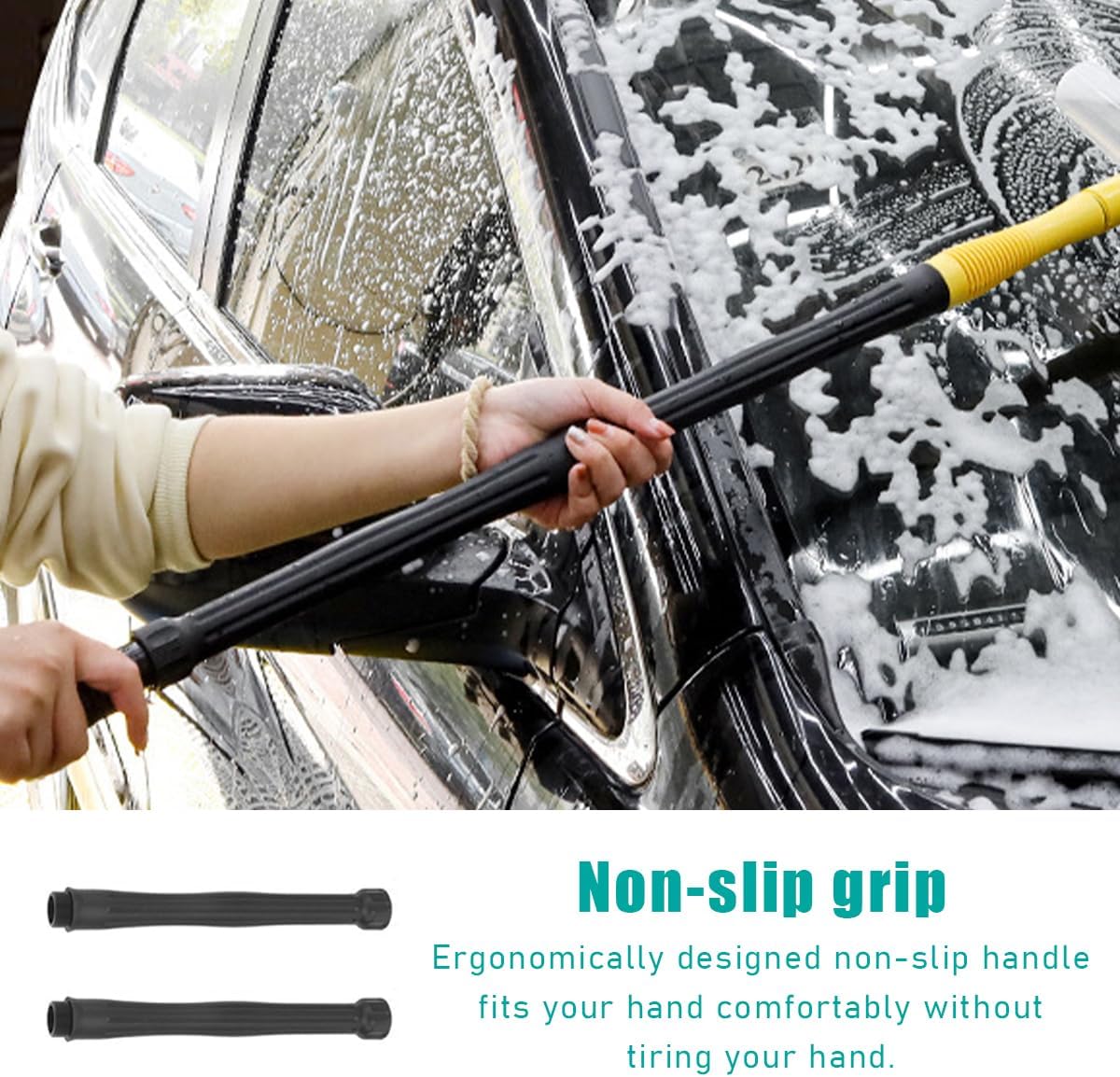 Automatic 360° Rotating Car Wash Cleaning Brush Kit Scratch-Free Cleaning