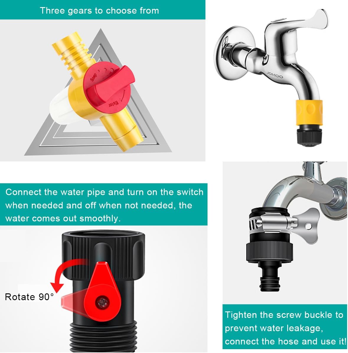 Automatic 360° Rotating Car Wash Cleaning Brush Kit Scratch-Free Cleaning