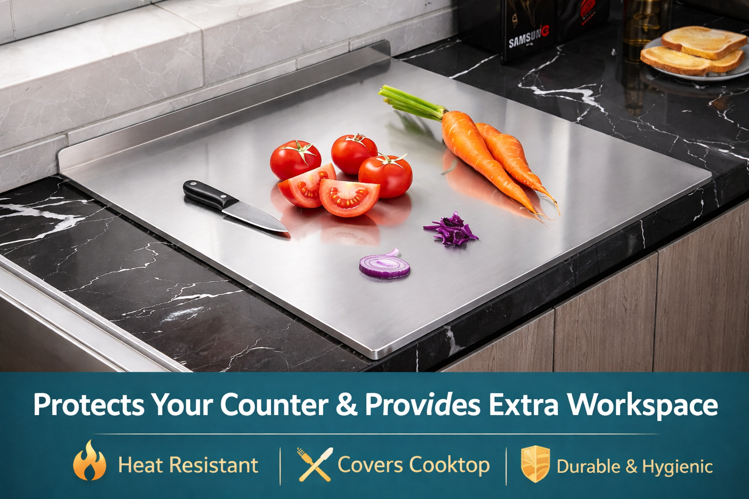 Food-Grade Stainless Steel Cutting Board