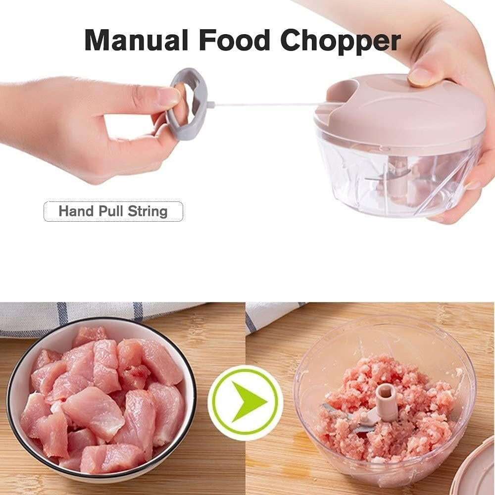 Manual Meat Mincer & Garlic Chopper – Multi-Function Kitchen Grinder