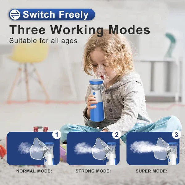 Portable Mesh Nebulizer Best Price in Pakistan, USB Rechargeable, Silent Inhaler for Kids & Adults