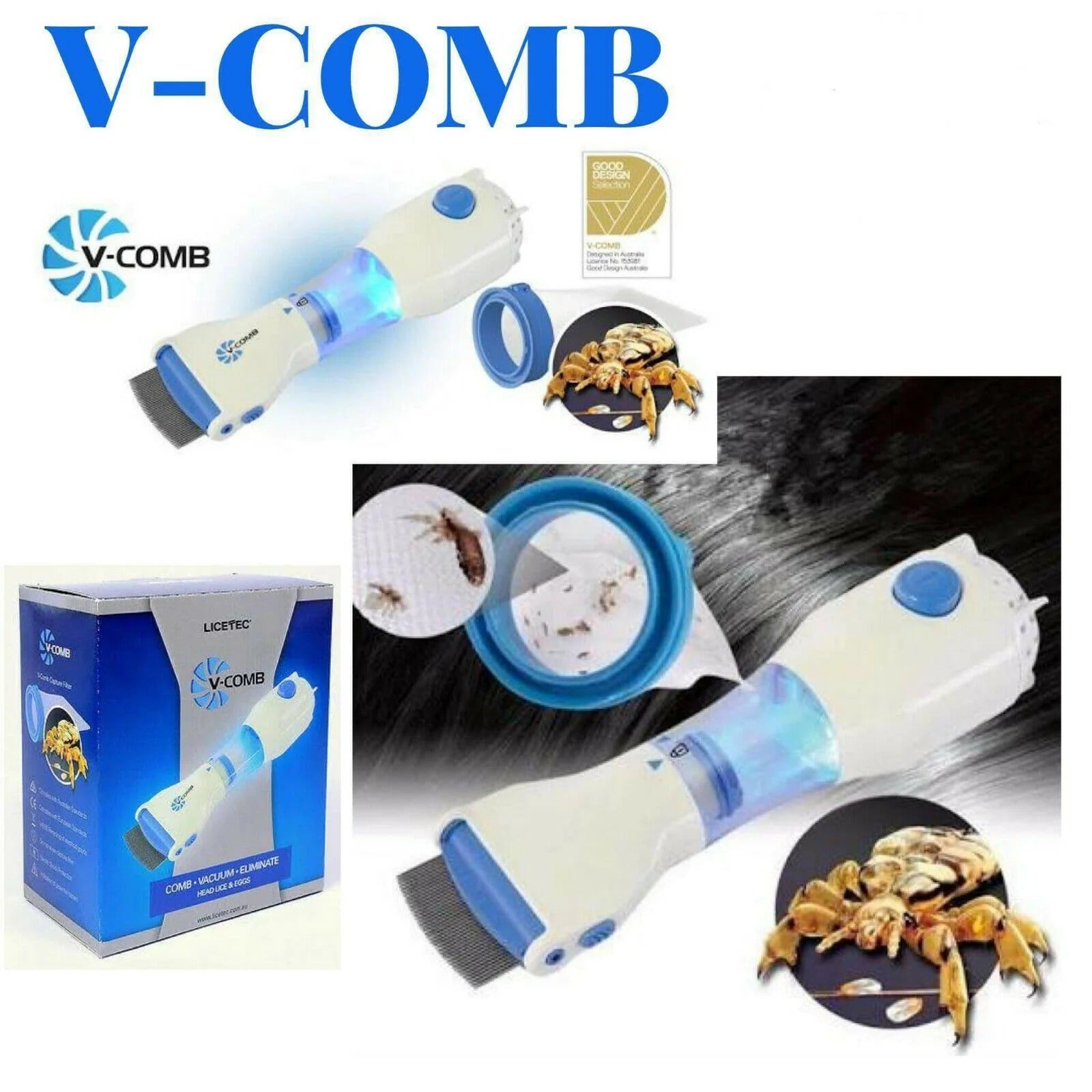 Anti Lice Comb Machine With 4 Filters and Steel Comb