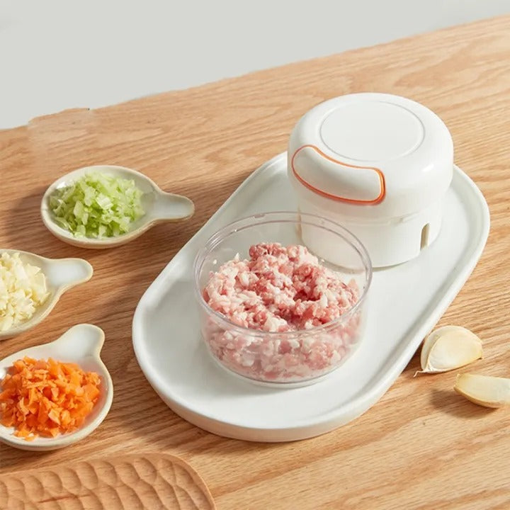 Mini Food Chopper – Hand Pulled Vegetable Cutter & Food Crusher