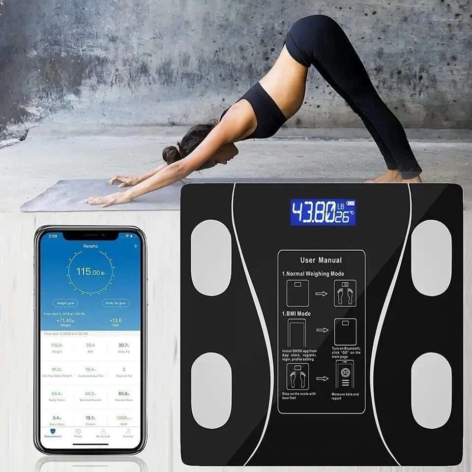 Smart Digital Body Fat Scale | Bluetooth BMI & Body Composition Analyzer