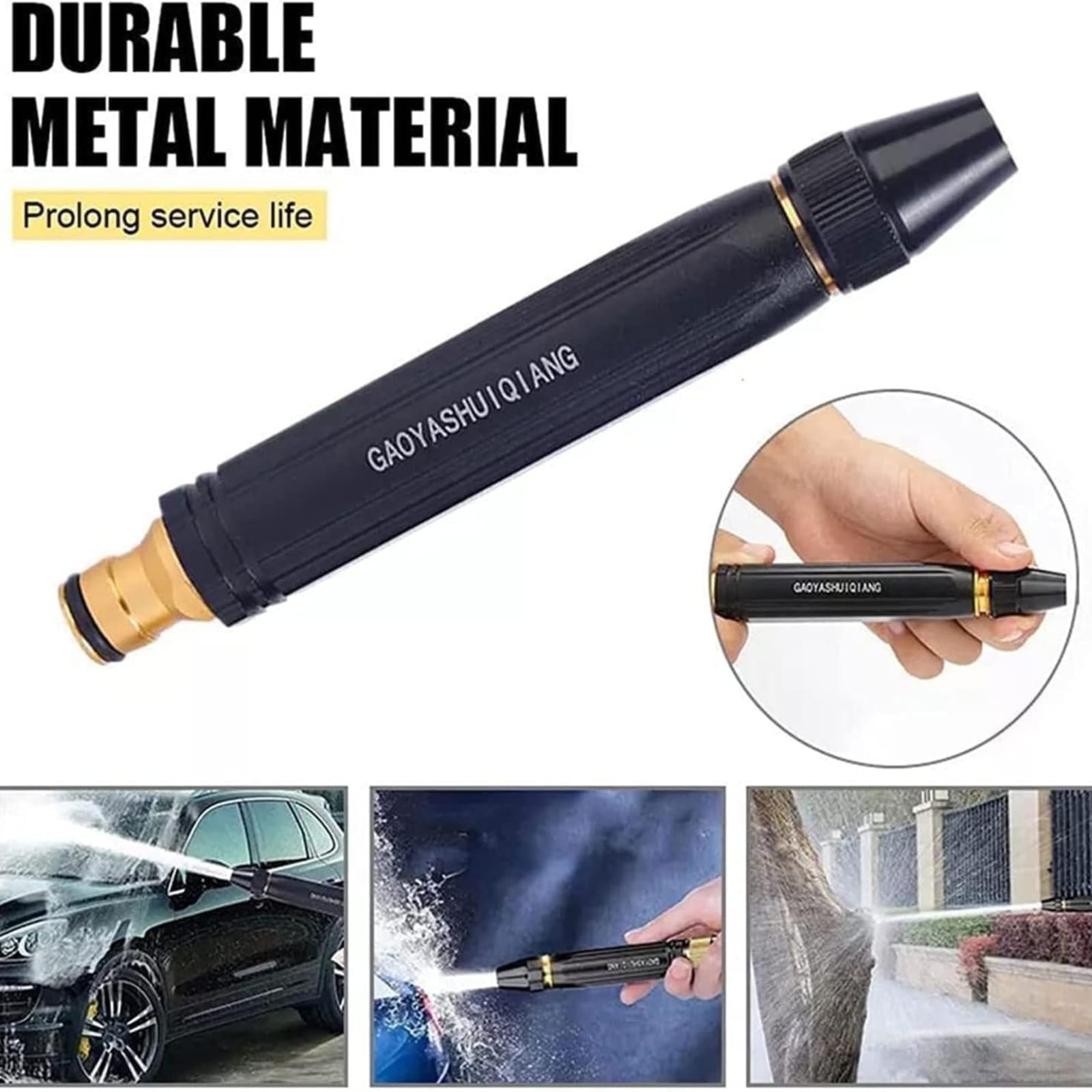 High Pressure Brass Water Spray Nozzle For Car Wash, Gardening & Home Cleaning