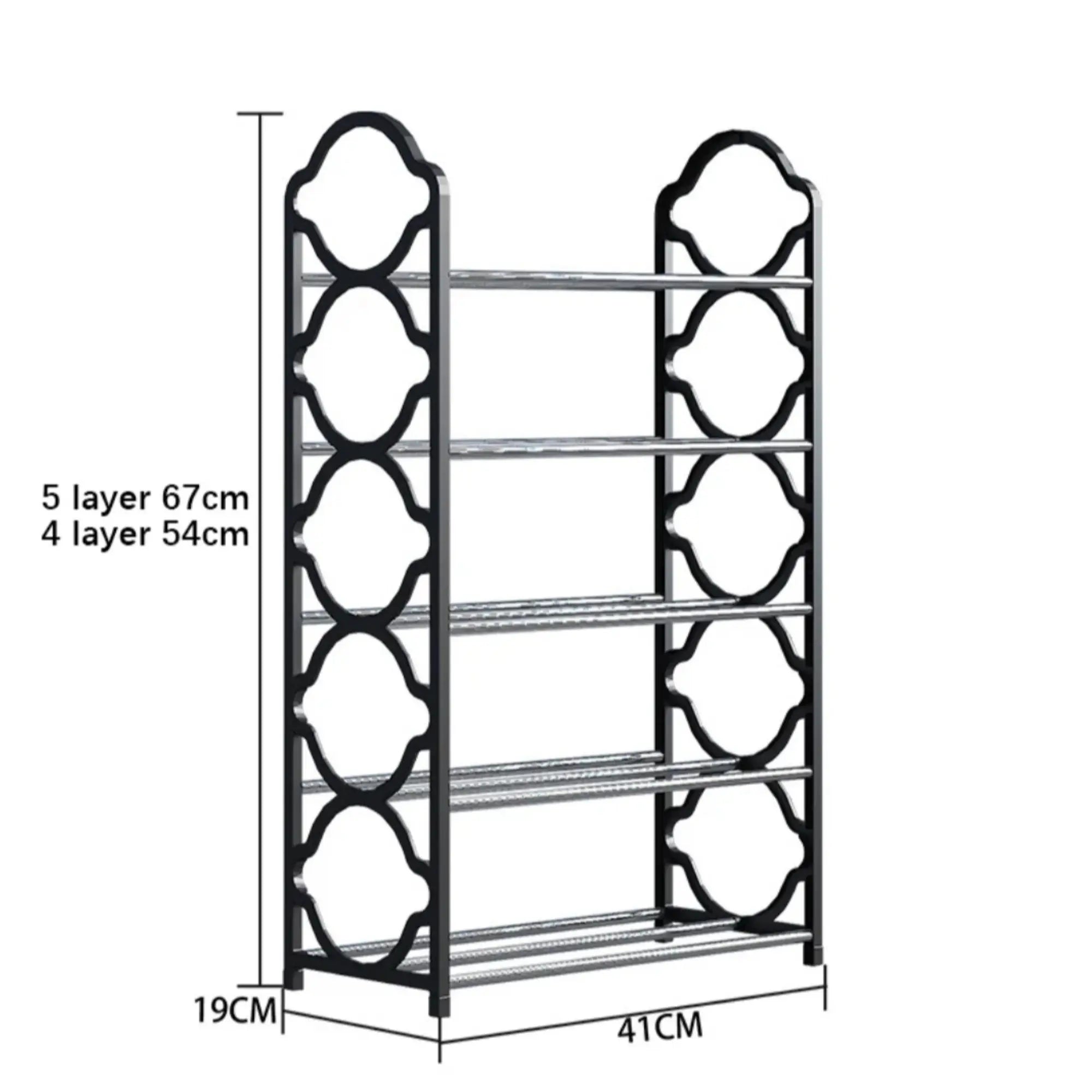 Stainless Steel Detachable Shoe Rack 4 & 5 Layers