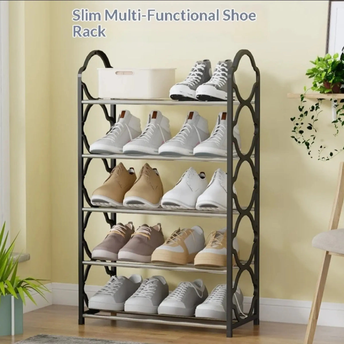 Stainless Steel Detachable Shoe Rack 4 & 5 Layers
